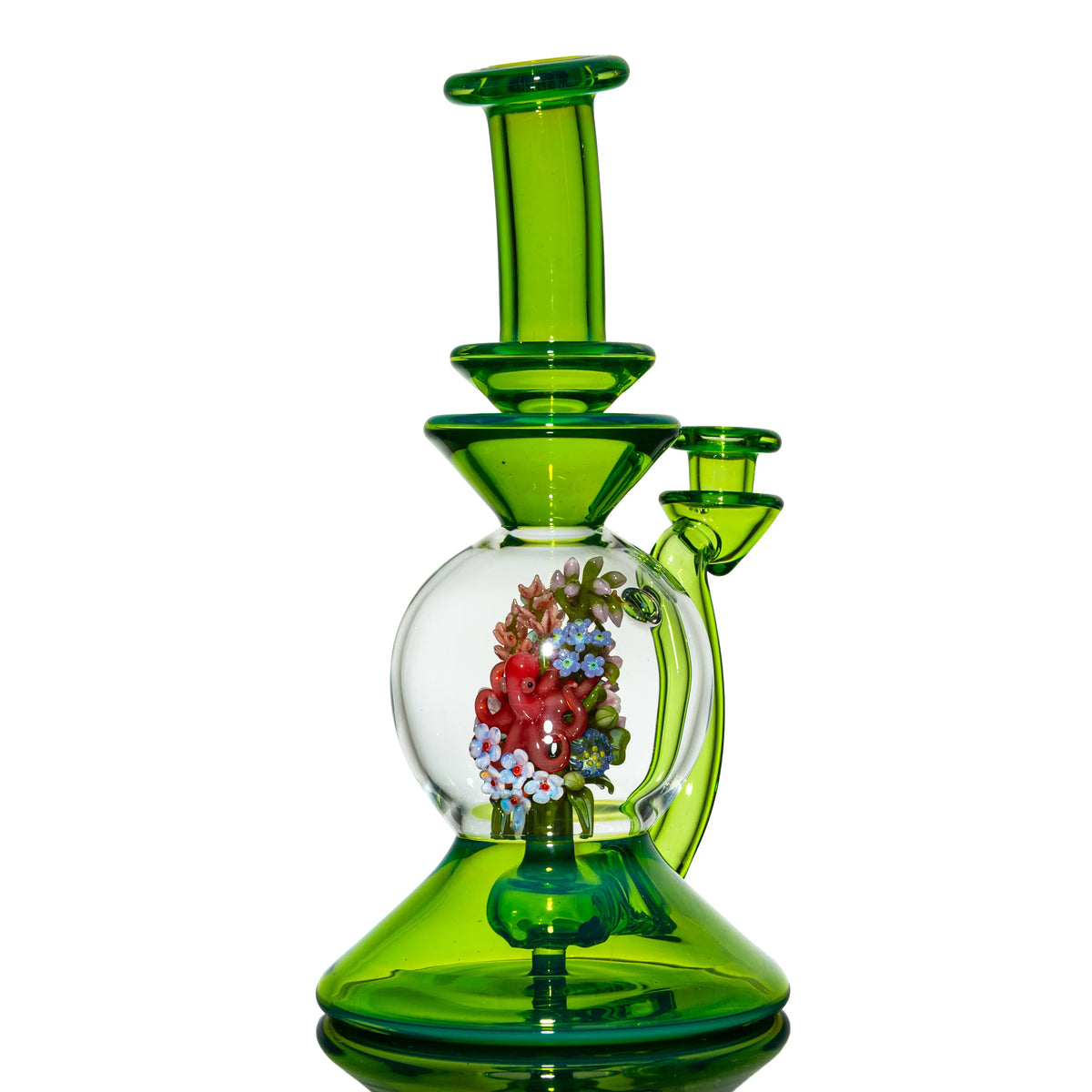 Hand-blown glass Floral Ocotpus Blooper by Liz Wright x Jessica Tsai