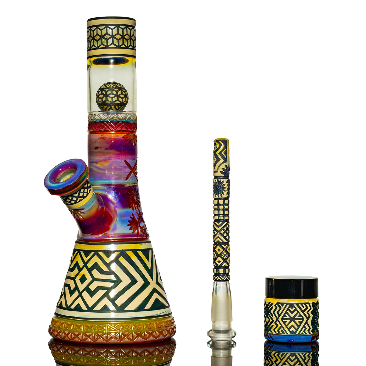 Hand-blown glass dab rig by Ksukebey