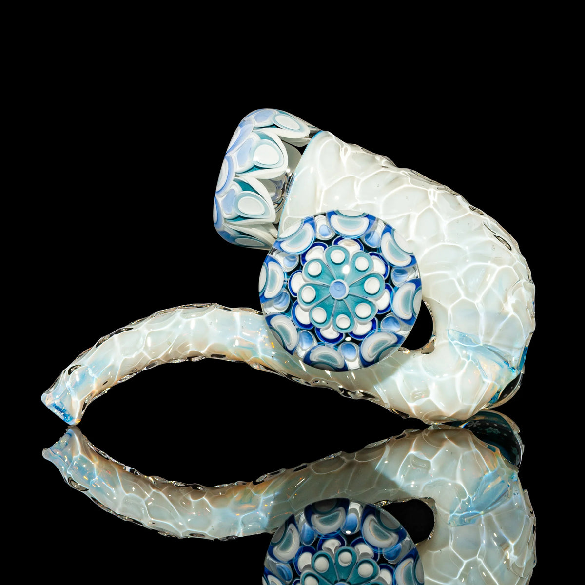 Hand-blown glass hand pipe by CHAKA