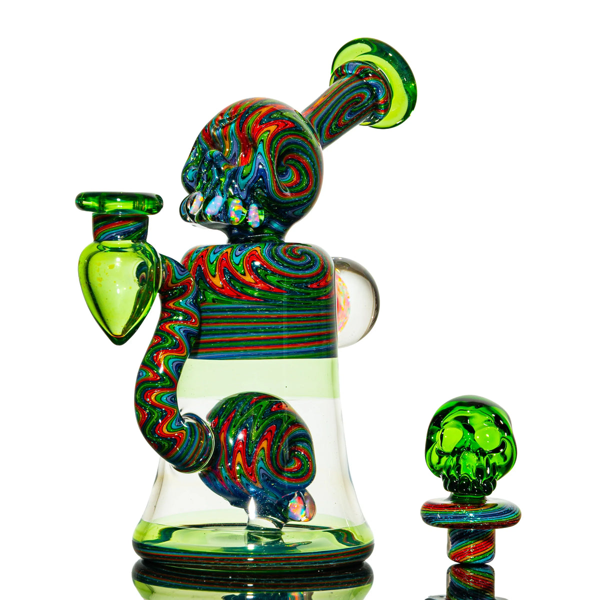 Hand-blown glass dab rig by Darby Holm x Carsten Carlile