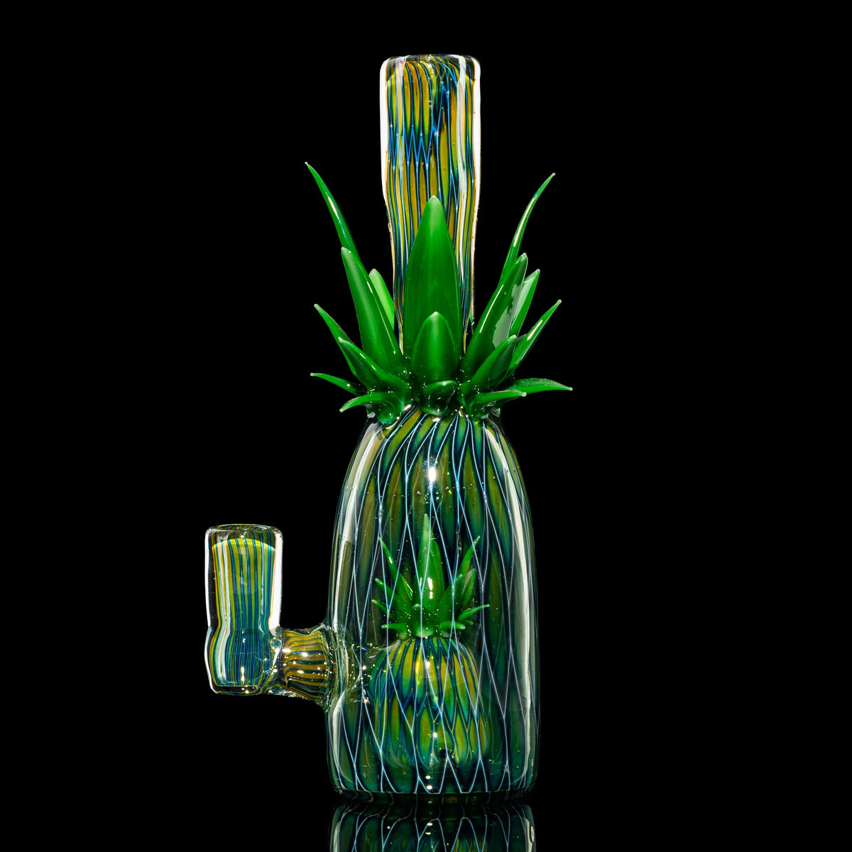Hand-blown glass dab rig by Hondo Glass
