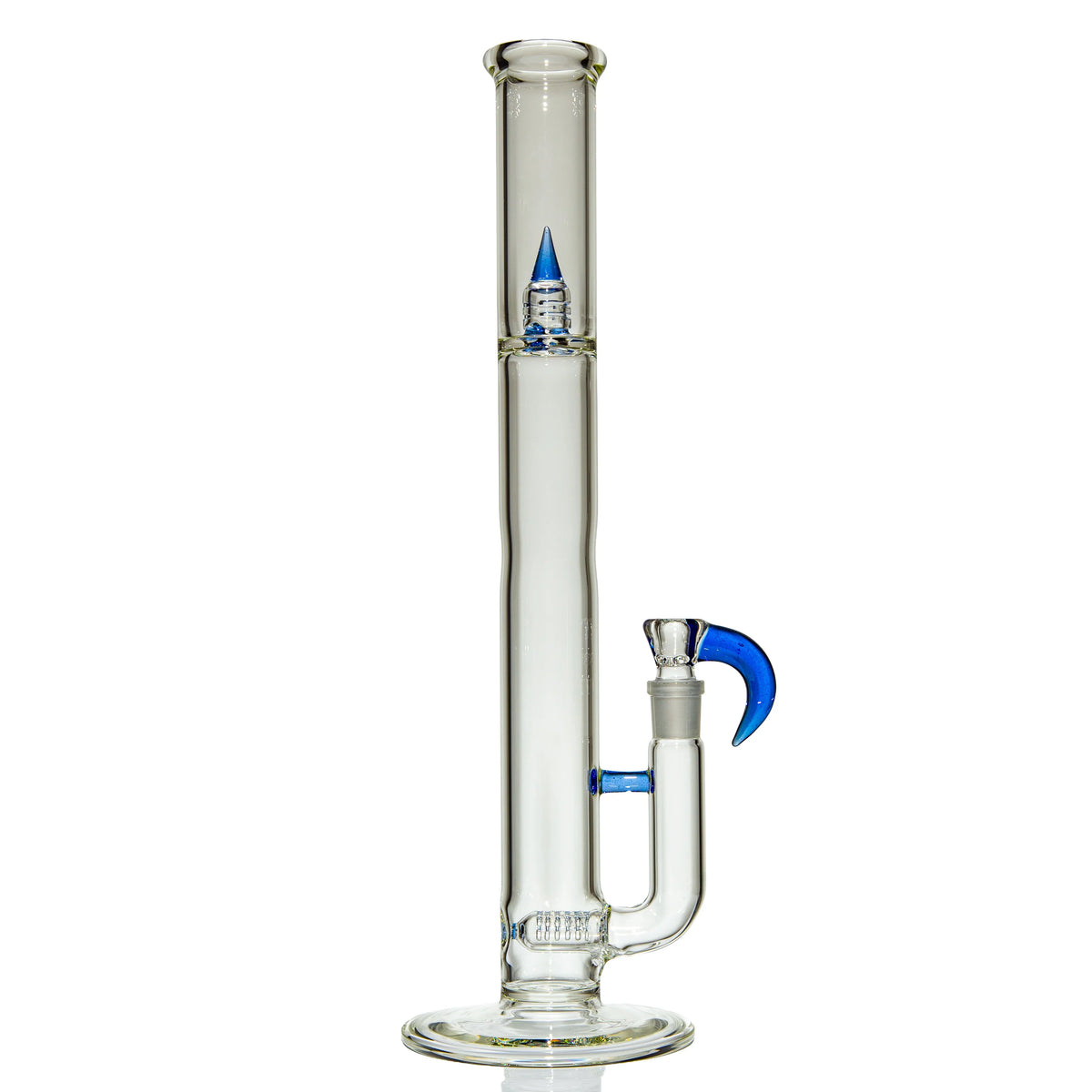 Hand-blown glass Fire Water Up Grid Inline Tube by Kenta Kito