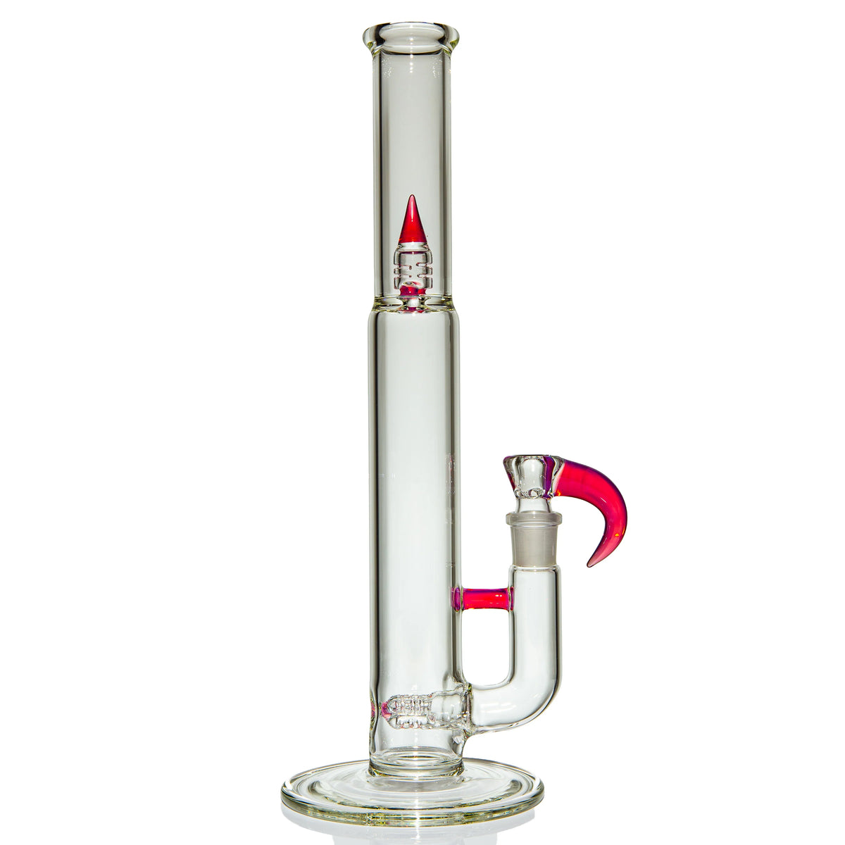 Hand-blown glass Karmaline Mini Triple Inline Tube by Kenta Kito