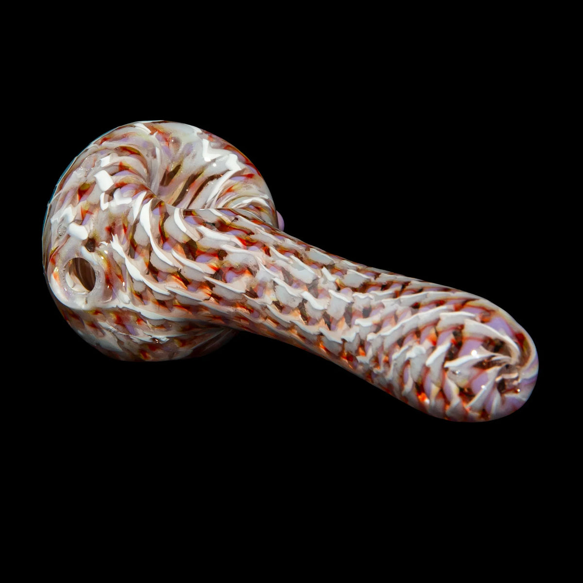 Olour Glass - Pink & Light Blue Dotstack Heliocoil Spoon