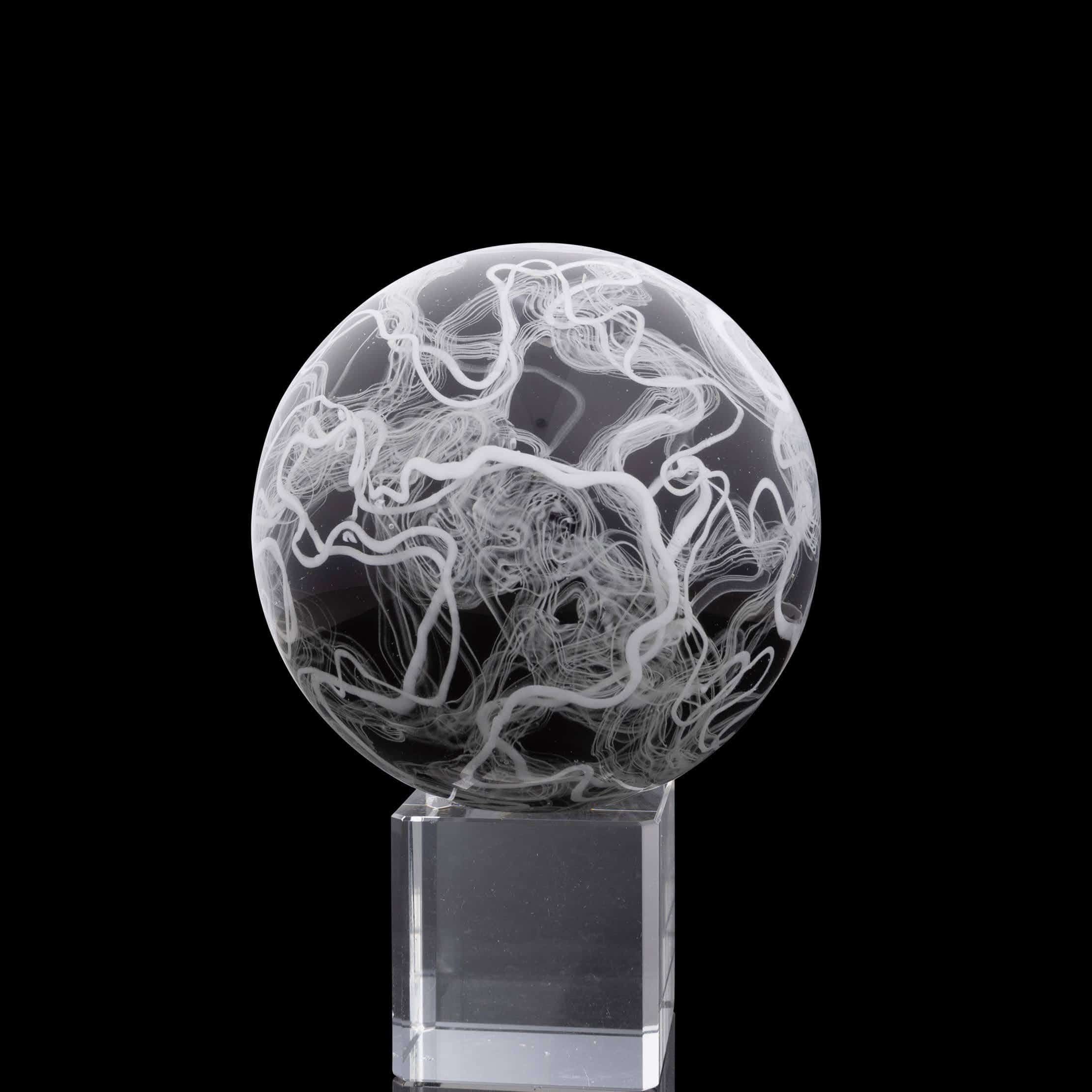 Scott Moan - Black & White Scribble 62mm Marble