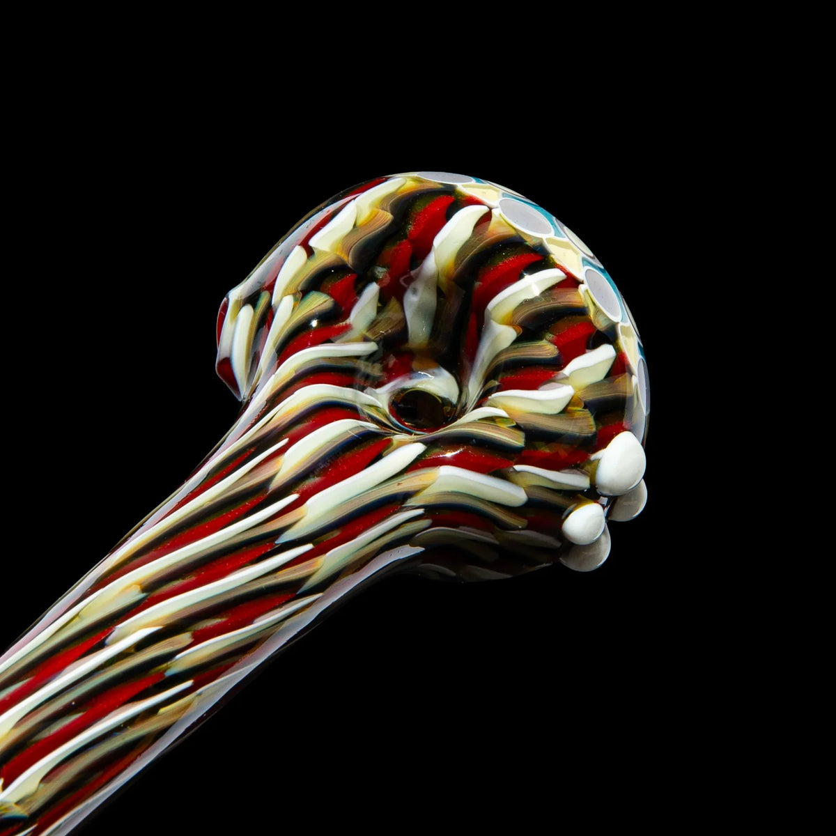 Olour Glass - Blue, Yellow & Purple Dotstack Heliocoil Spoon