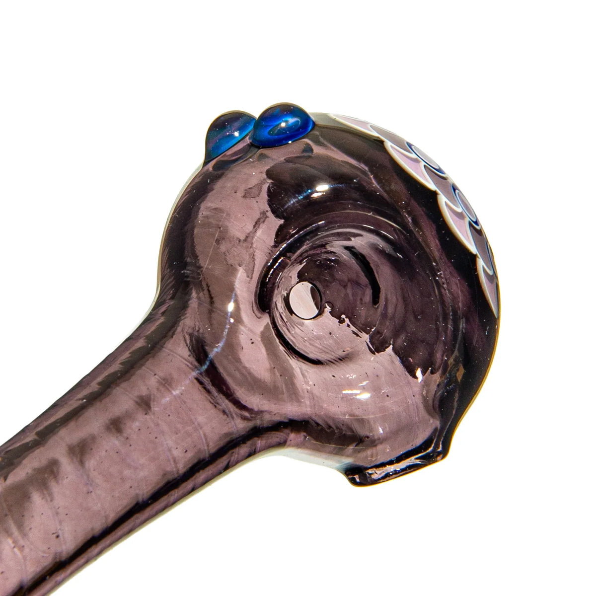 Olour Glass - Pink, Purple & Blue Dotstack Dark Purple Spoon