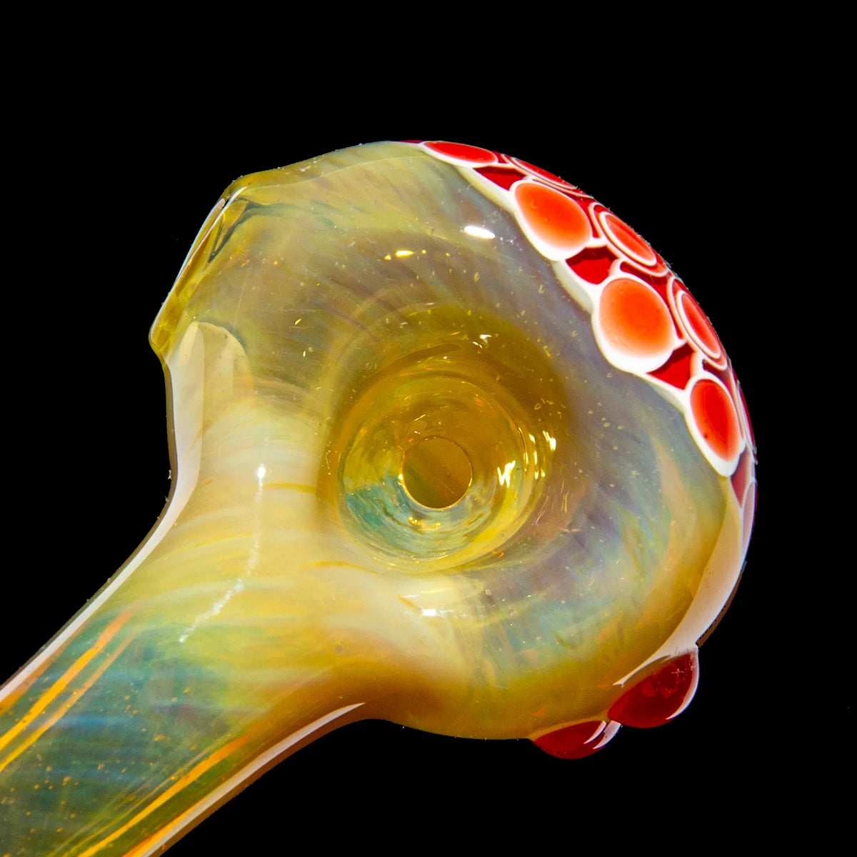 Olour Glass - Red Dotstack Caramel Spoon