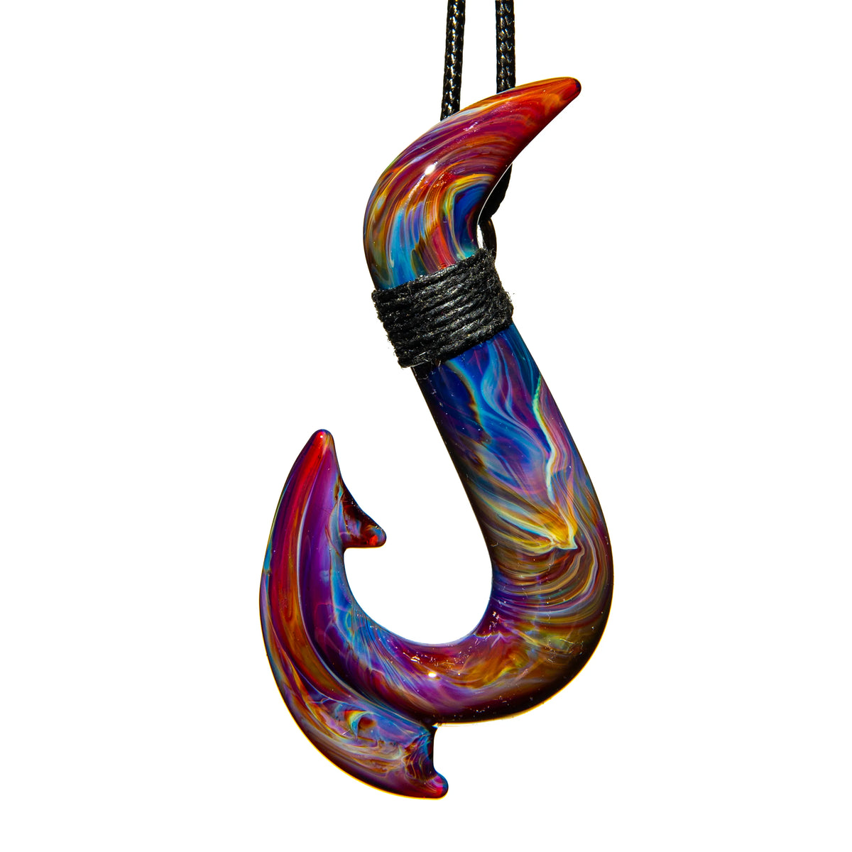 Hand-blown glass Hook Pendant by C Glass x C4 Glass