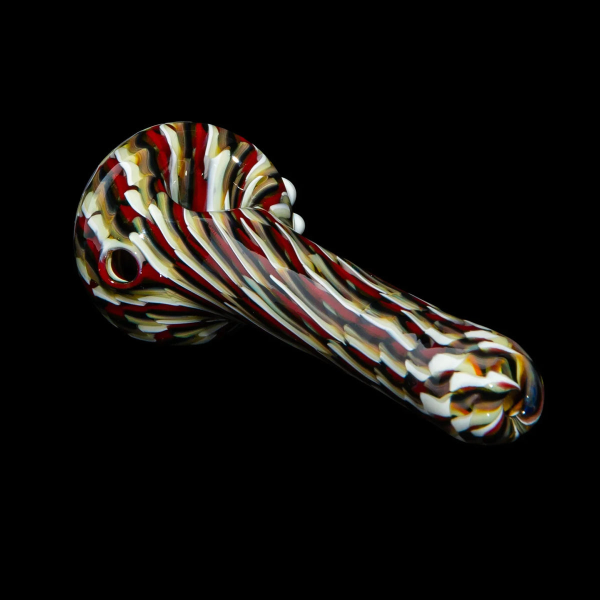 Olour Glass - Blue, Yellow & Purple Dotstack Heliocoil Spoon