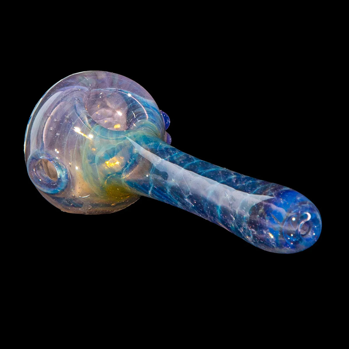 Olour Glass - Pink, Purple & Light Blue Dotstack Purple Gradient Spoon