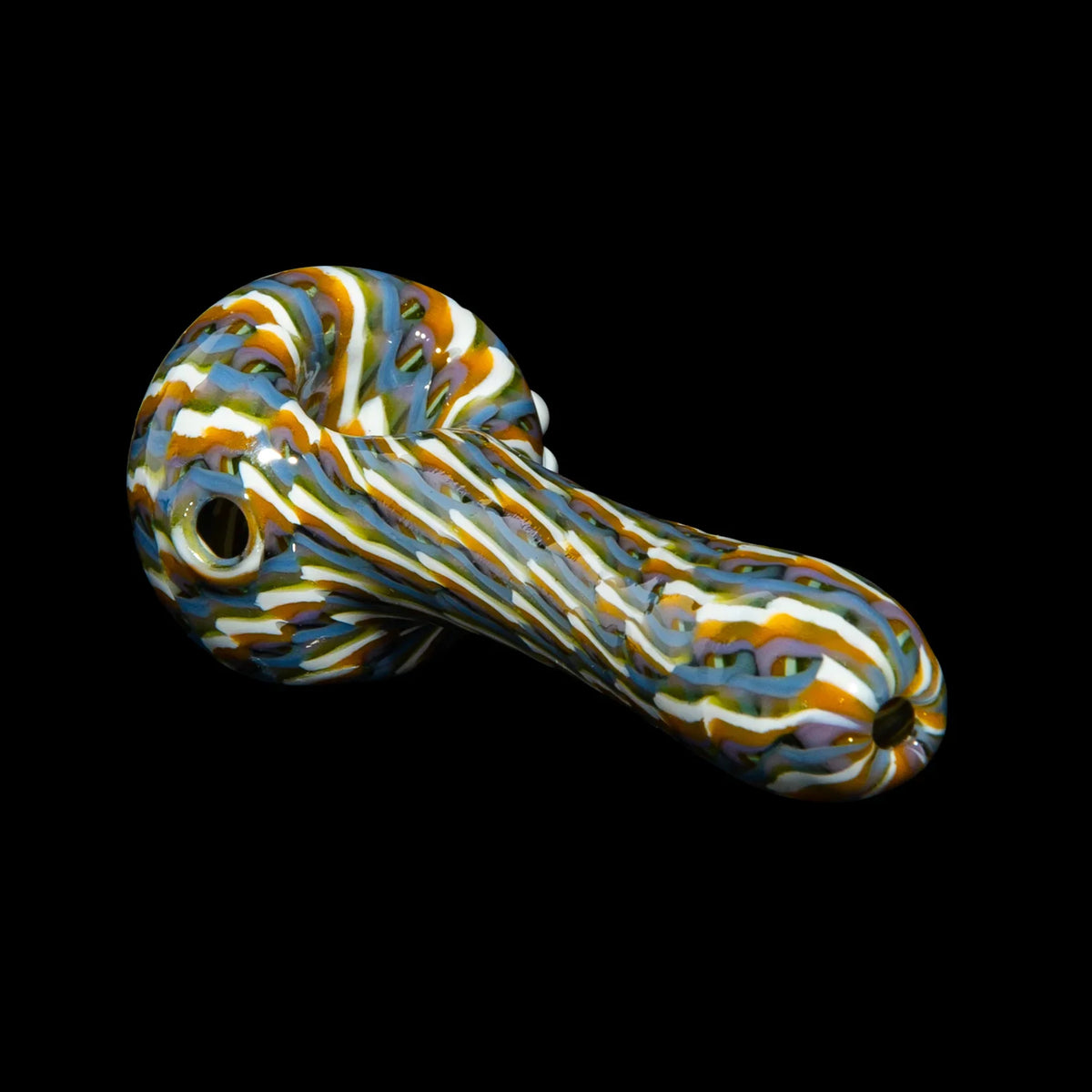 Olour Glass - Yellow, Red Dotstack Heliocoil Spoon