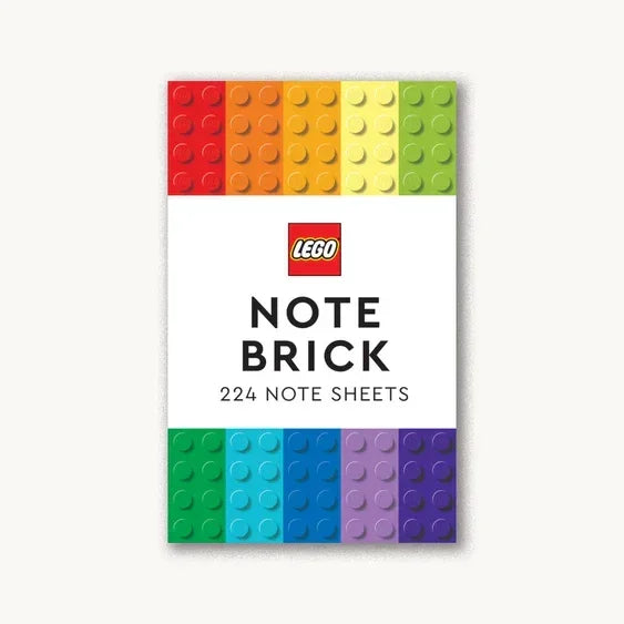 LEGO Note Brick notepad with 224 sheets and colorful brick design.