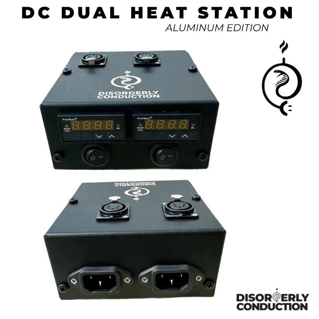 DC Dual Heat Station aluminum edition with digital displays and dual power outlets