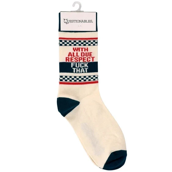 All Due Respect pair of socks by Questionables