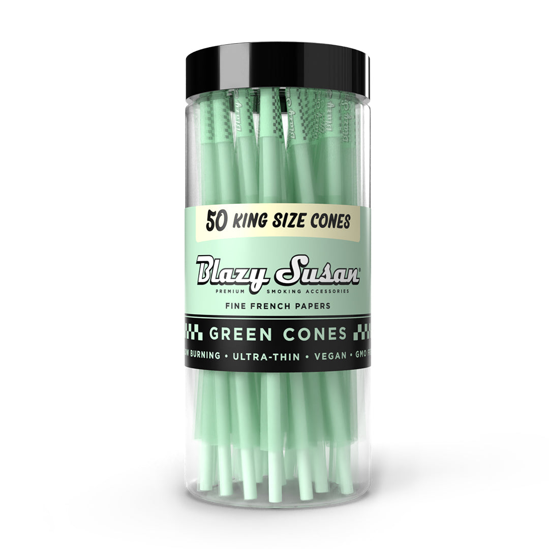 Blazy Susan - Green King Size Pre-Rolled Cones 50ct