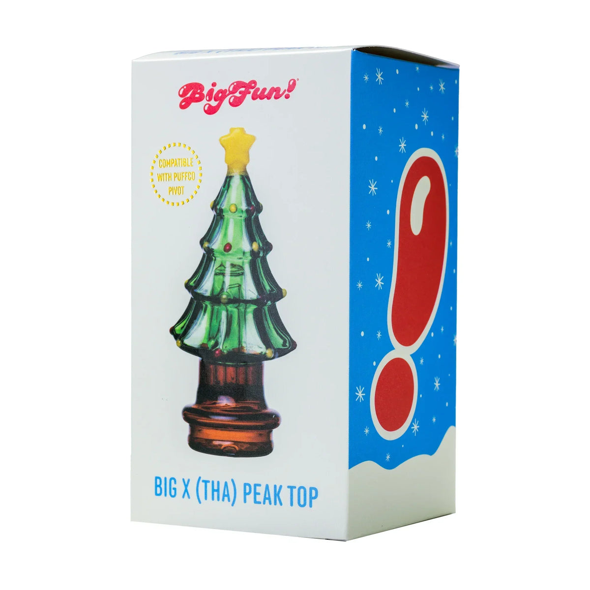 Christmas tree glass accessory box for Puffco Peak vaporizer, Big X (Tha) Peak Top design