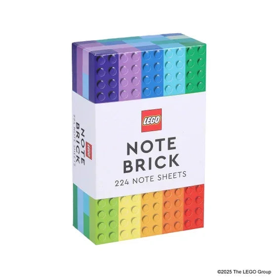 LEGO Note Brick notepad with colorful brick pattern and 224 note sheets