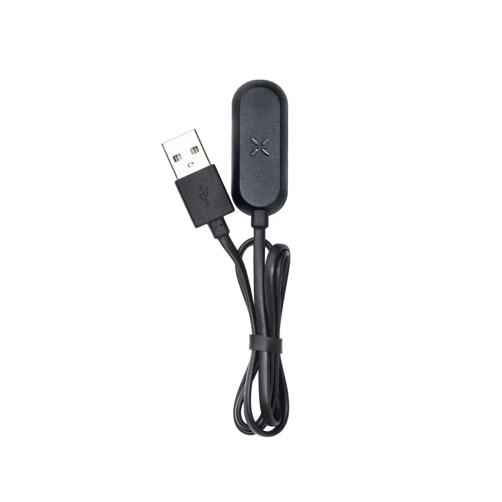 USB charger cable for portable vaporizer, black with magnetic connection