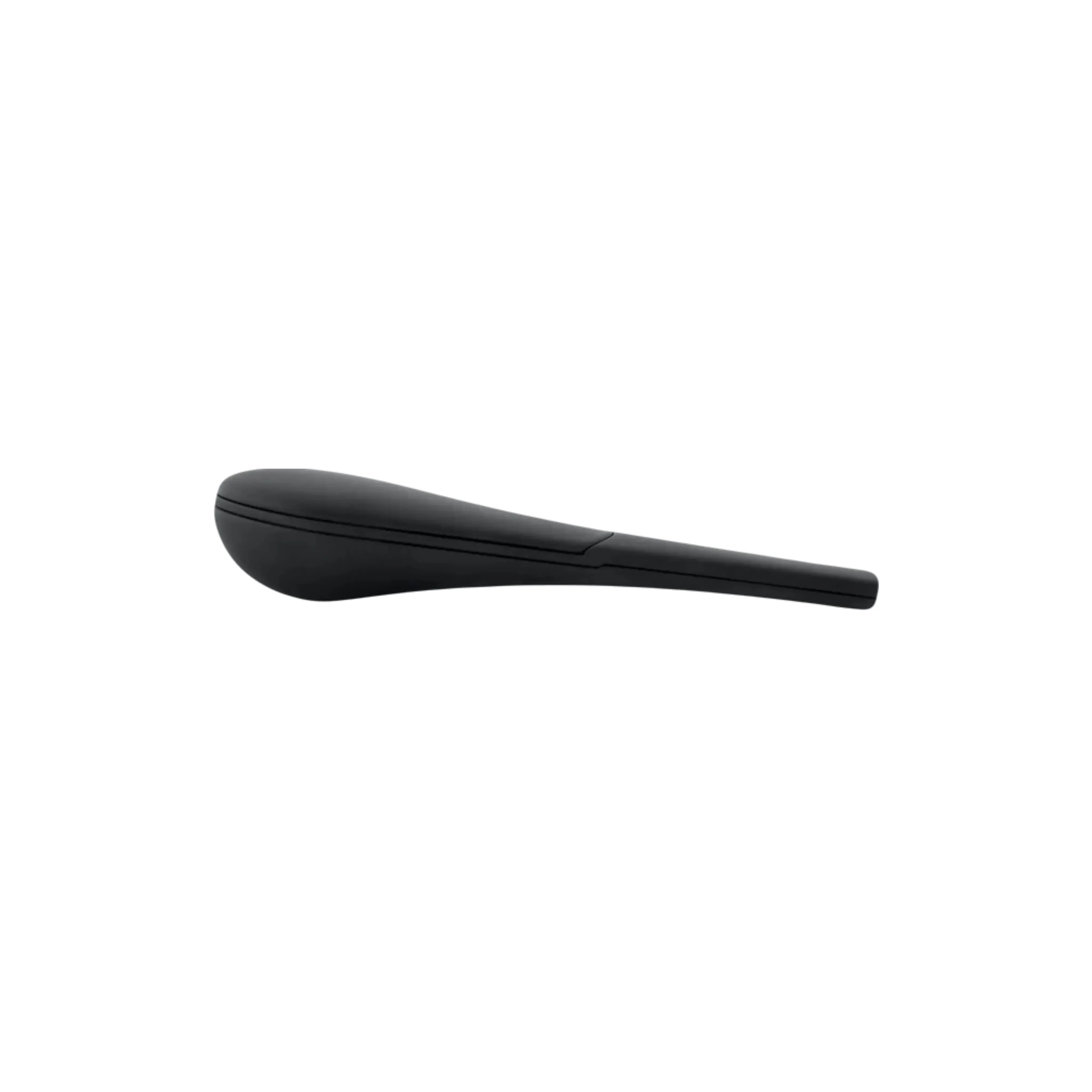 sleek matte black smoking pipe on white background