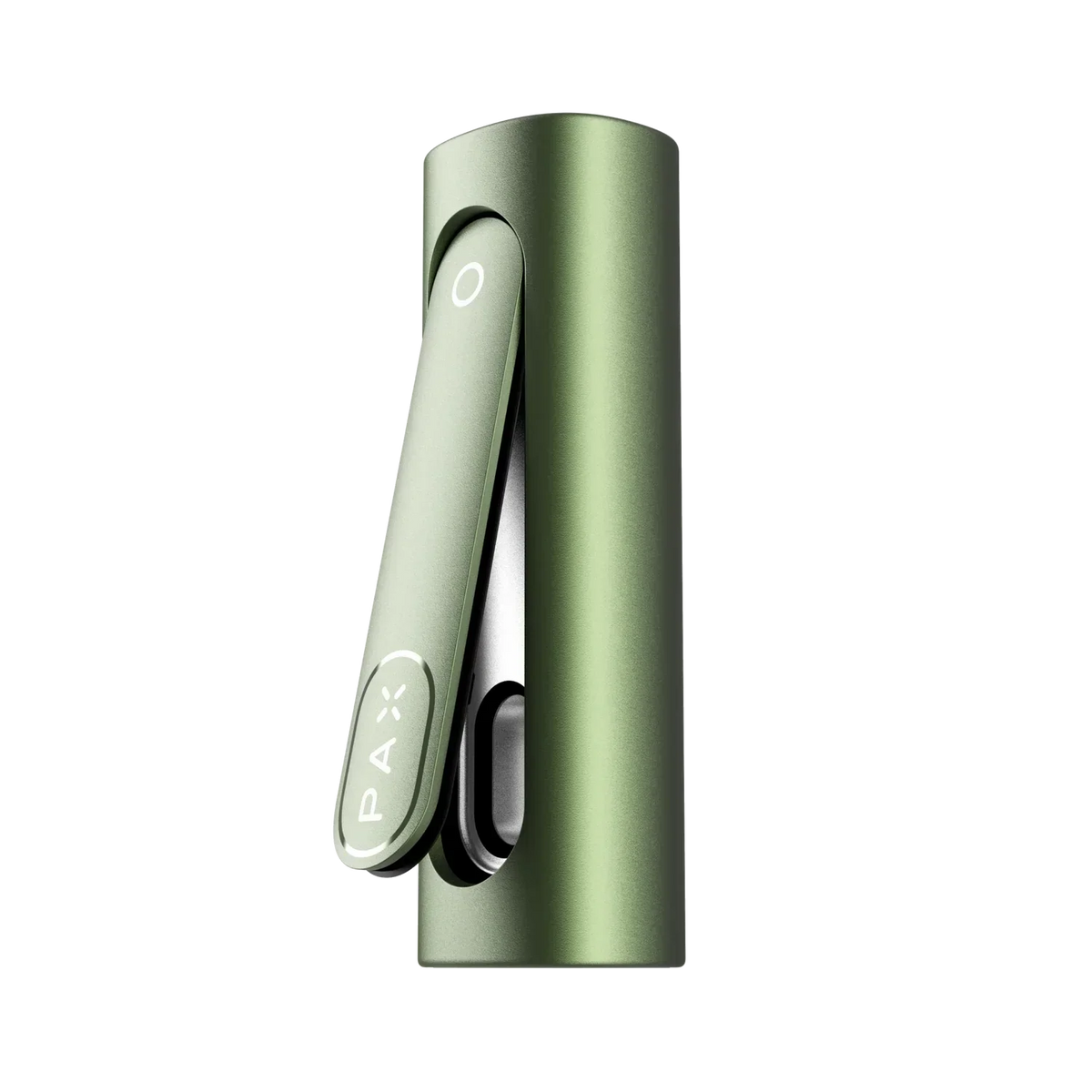 Sleek green PAX vaporizer device with modern design on black background