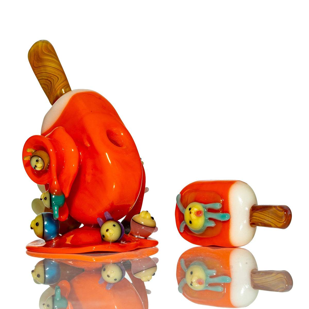 Hand-blown glass Chappy Popsicle by Aquarius x Sakibomb