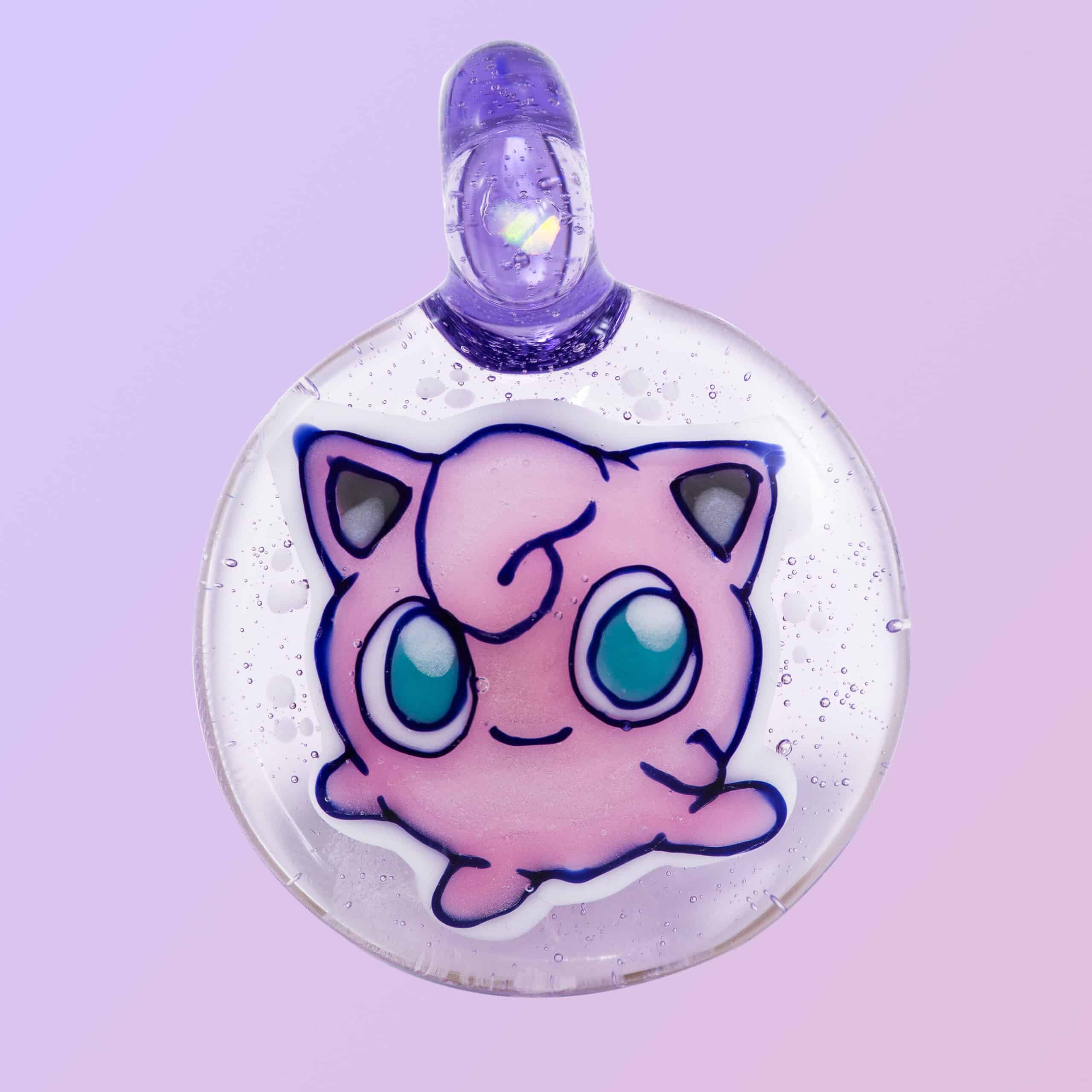 Avi Glass - Jigglypuff Pendant