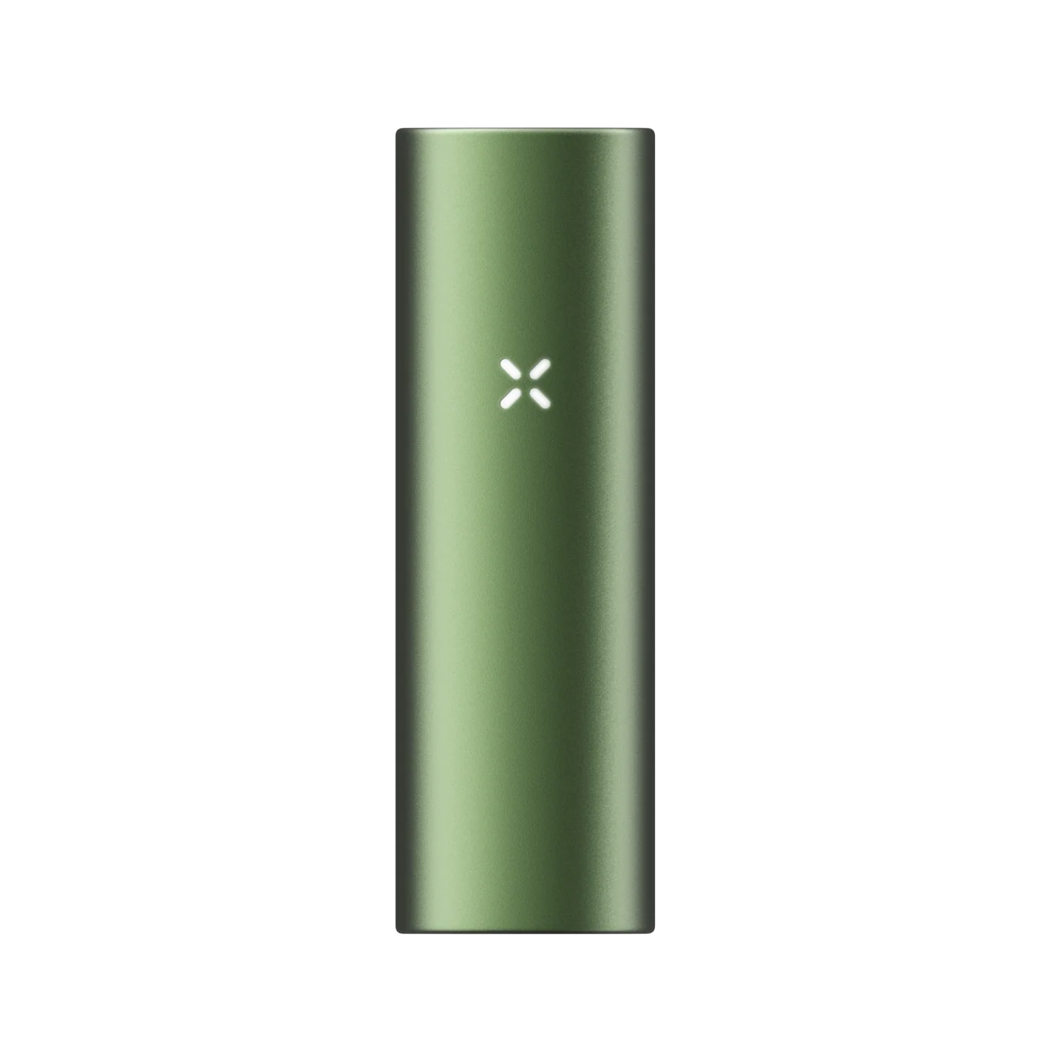 Green portable vaporizer with LED indicator on black background