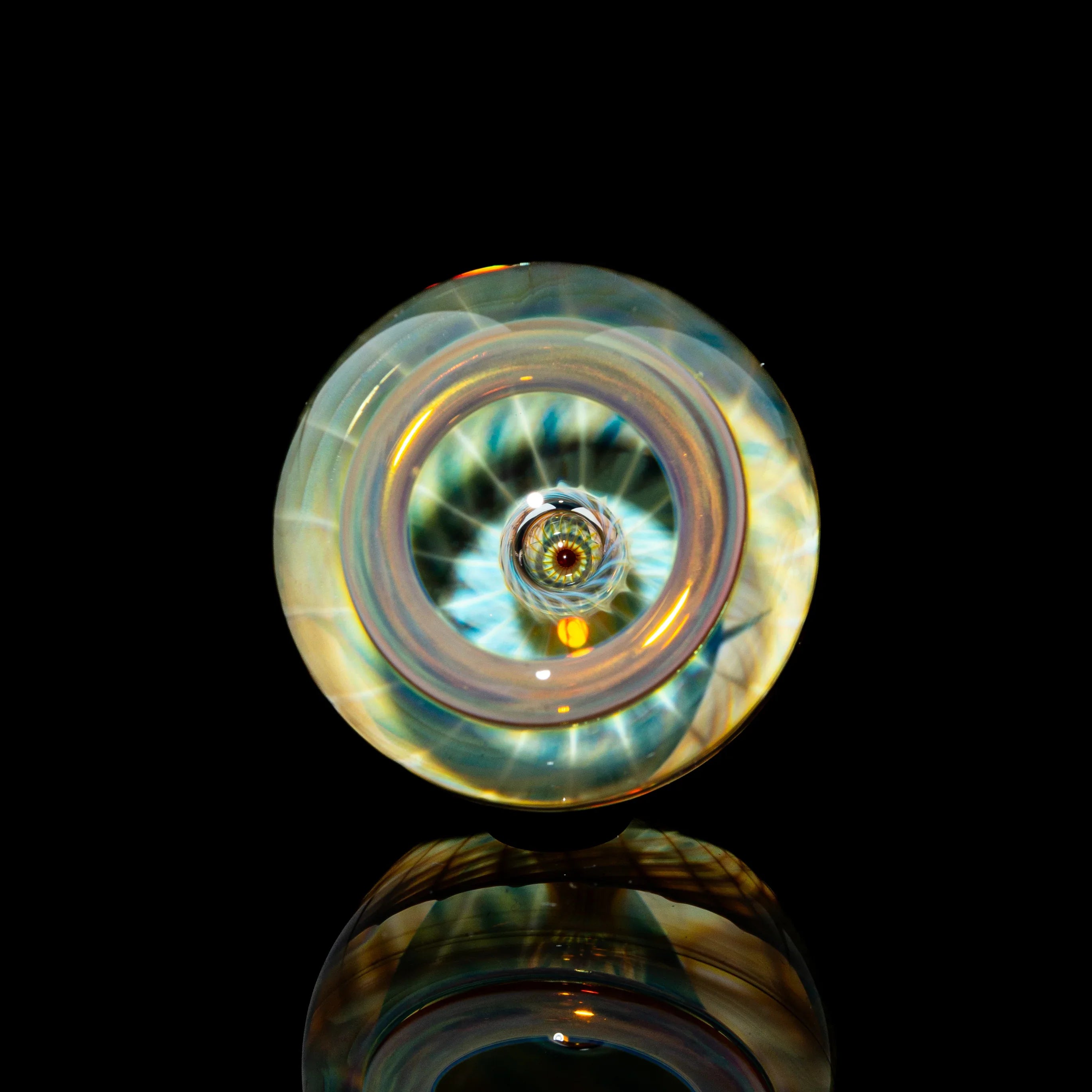 Beak Glass - Linework Toroidal Top Marble 1
