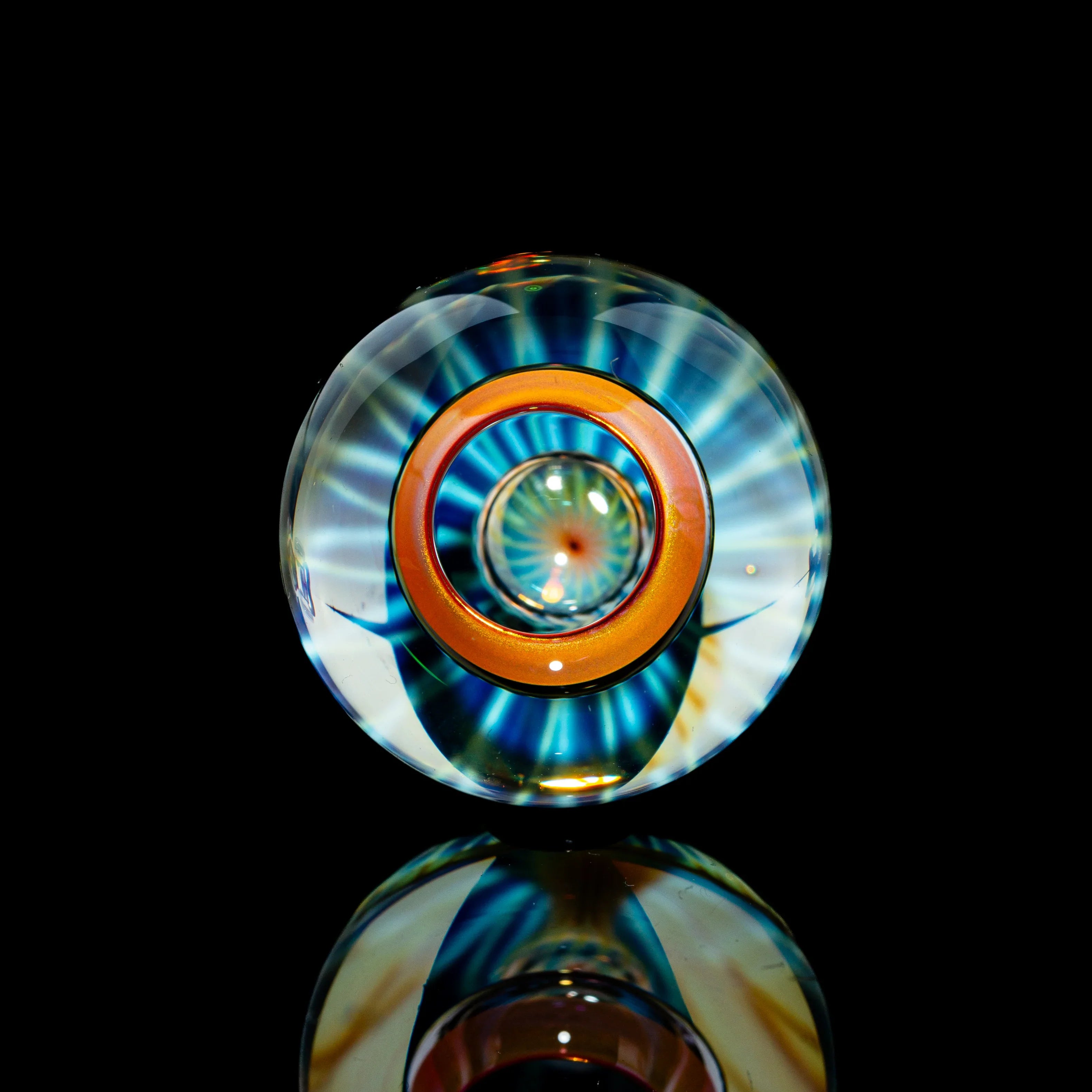 Beak Glass - Linework Toroidal Top Marble 2