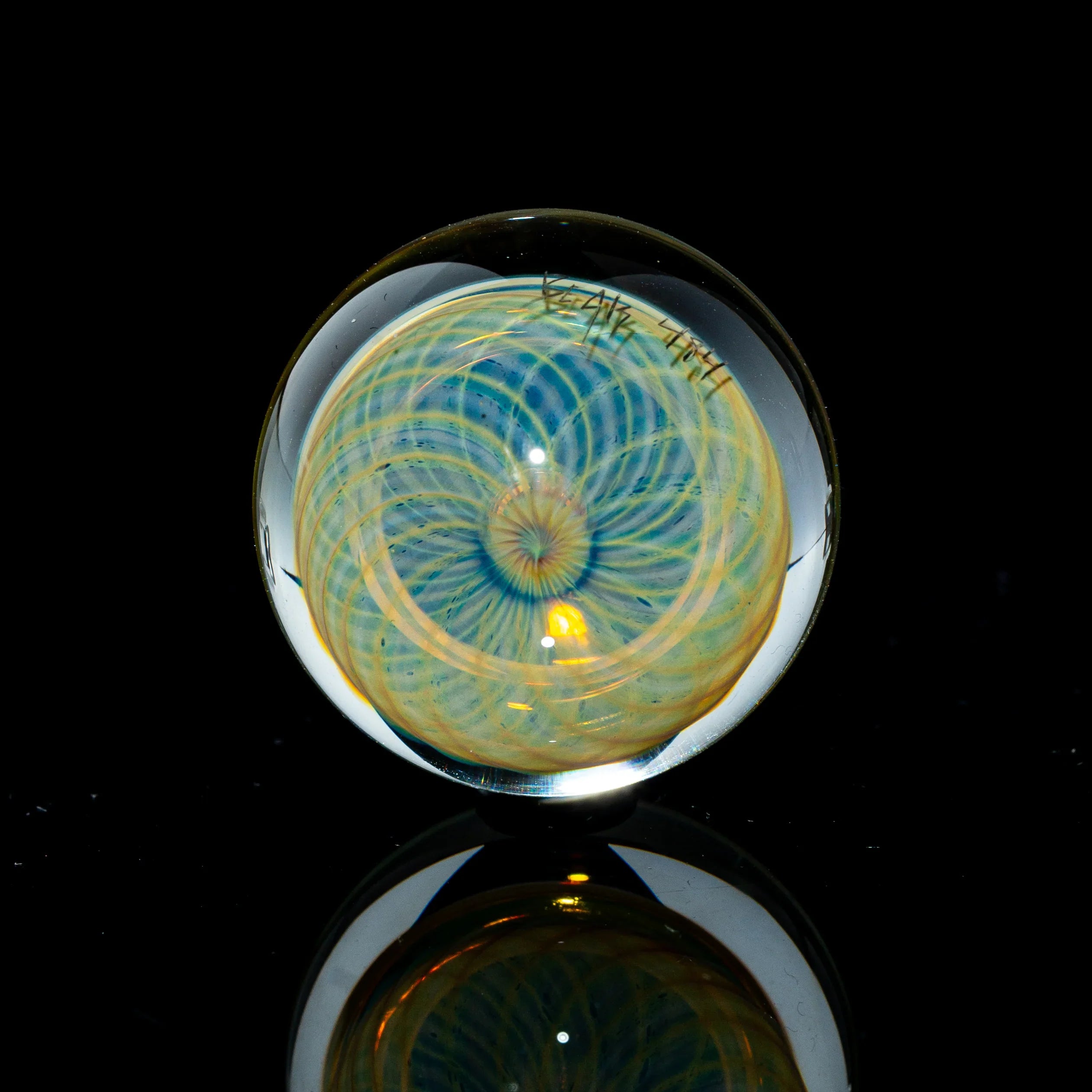 Beak Glass - Linework Toroidal Top Marble 3