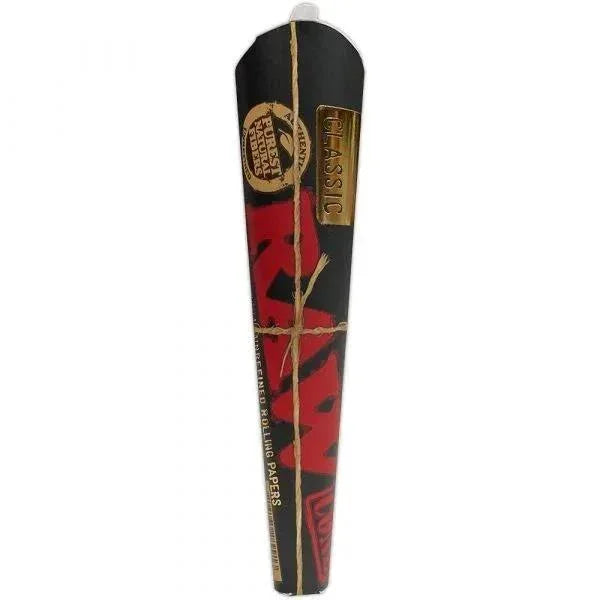 Black RAW Classic pre-rolled cone in black packaging for smoking accessories