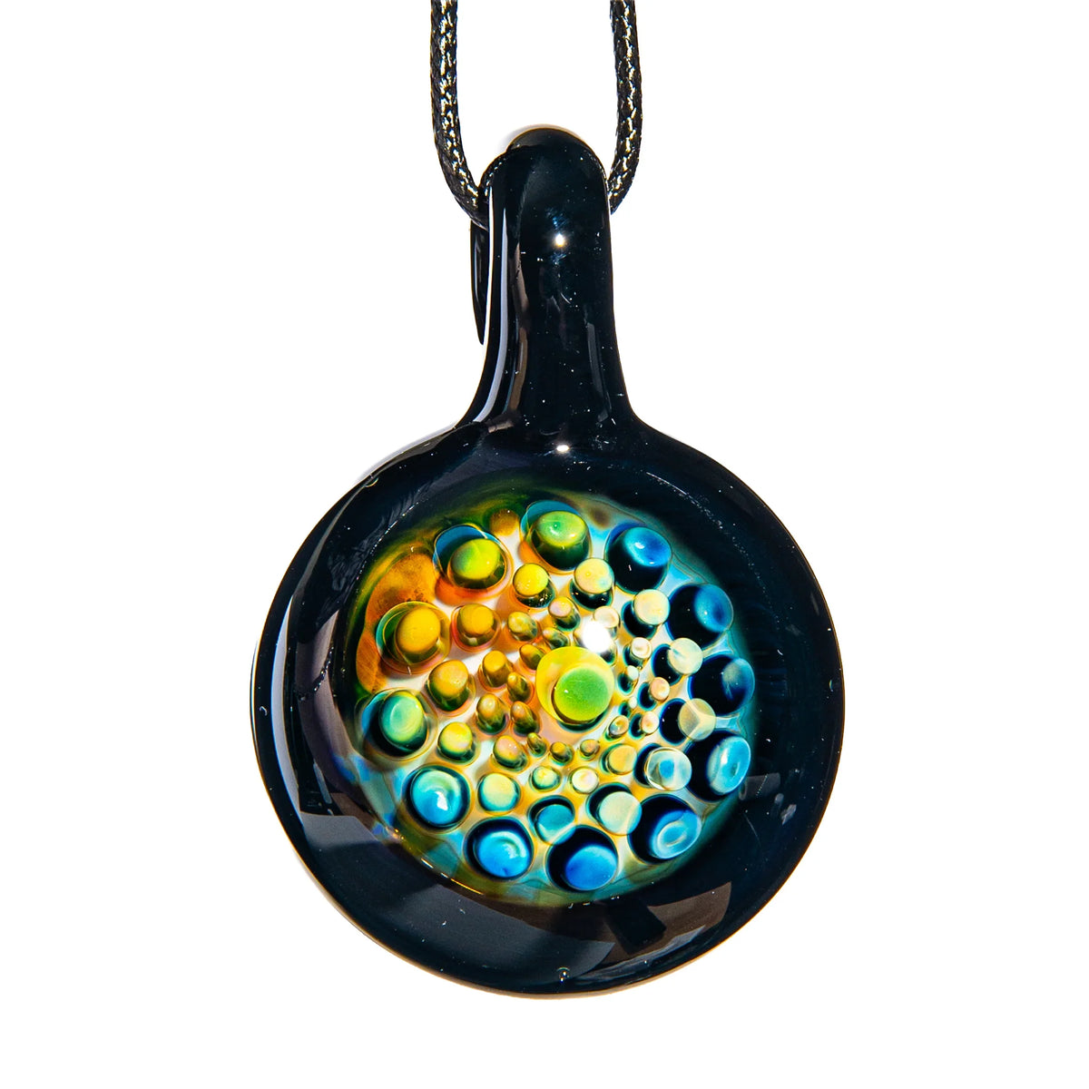 Hand-blown glass Honeycomb Fume Pendant by Nate Dizzle