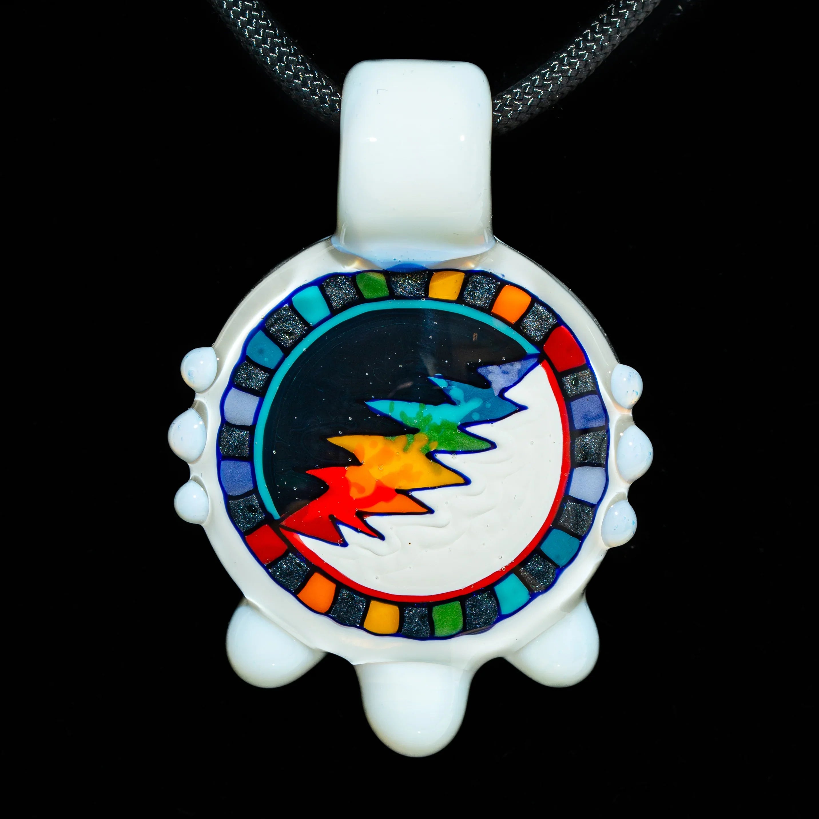 Brian Jacobson - Black & White Lightning Bolt Pendant