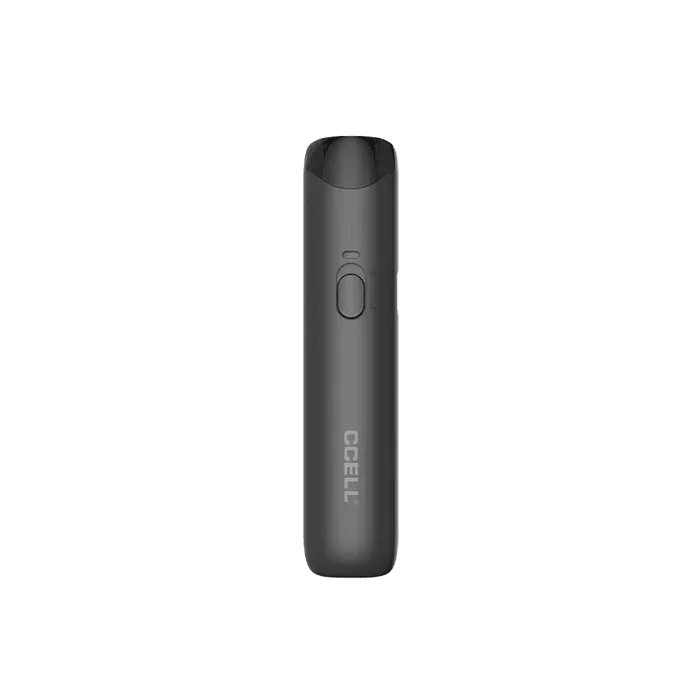 Black CCELL Go Stik slim vape battery with button, shown upright on white background