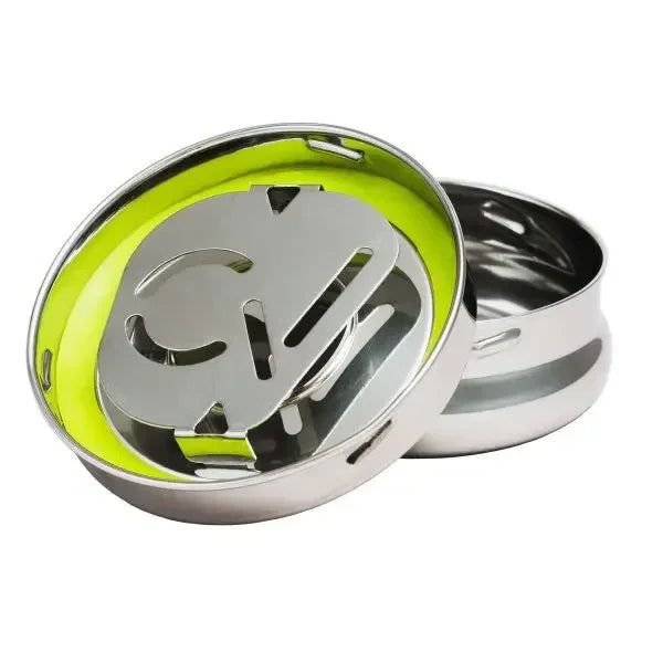 Stainless steel twist top humidity controlled storage container with inner seal