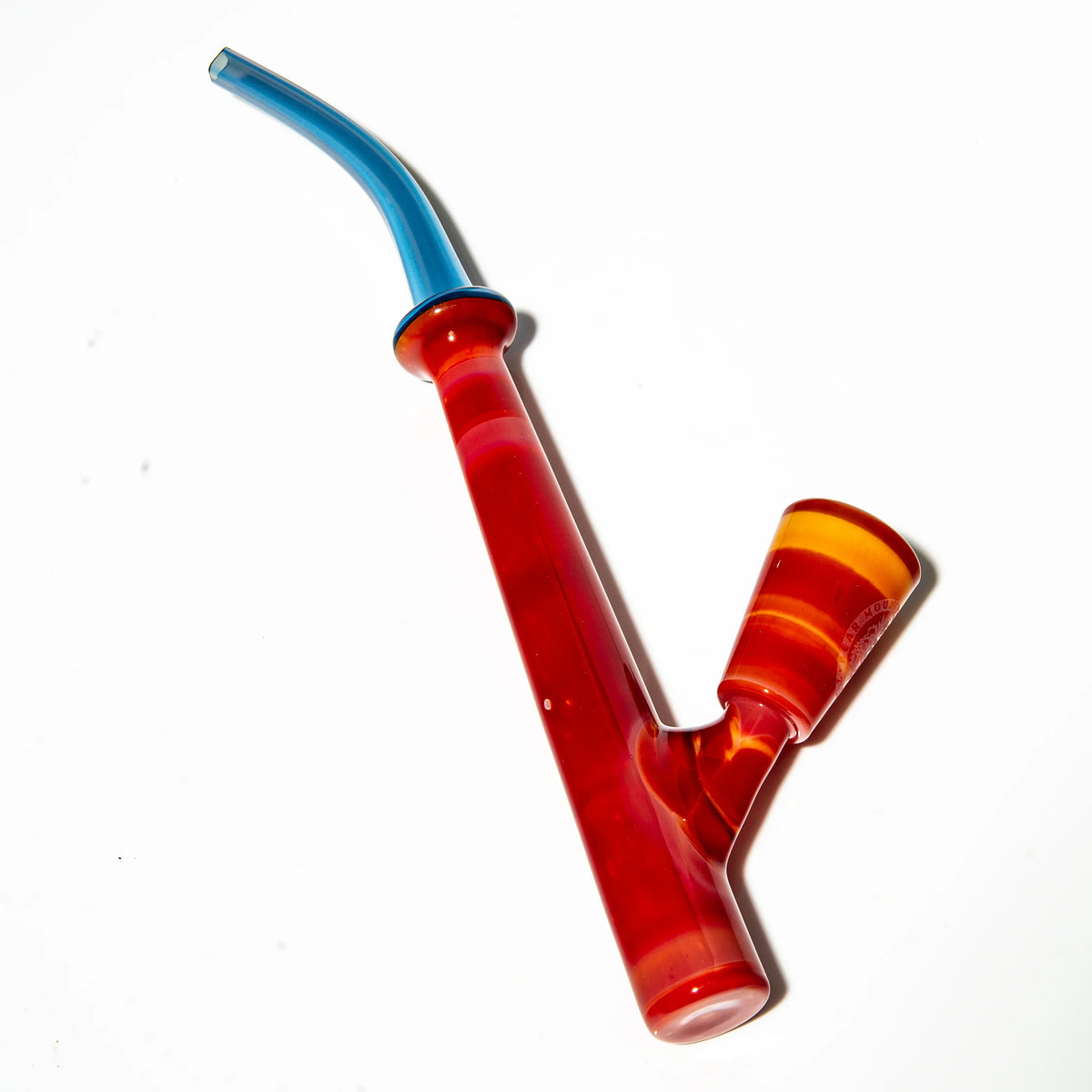 Hand-blown glass piece with a ghost design by Bear Mountain Studios