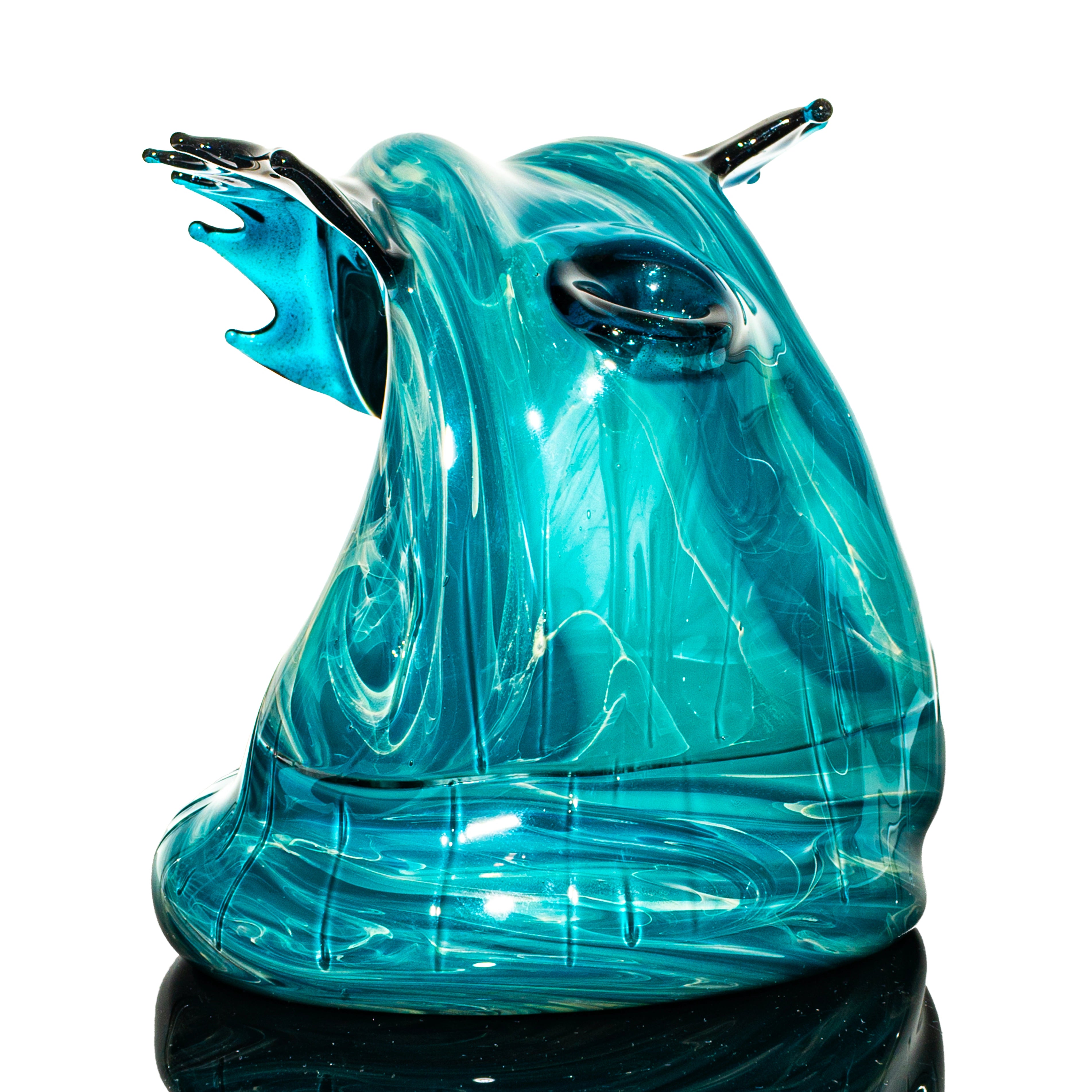 C Glass x Black Sand Glass - Aqua Azul Wave