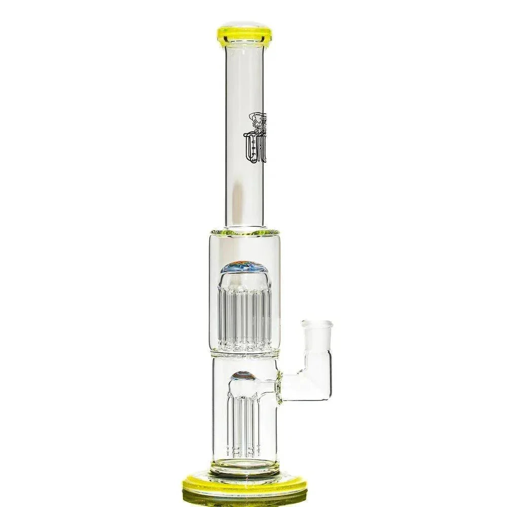 Toro Glass - Citron & Ghost w/ Rainbow Clouds Reversal 7/13 Flower Tube