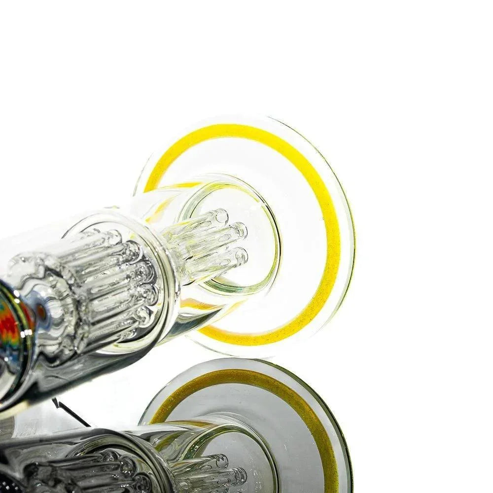 Toro Glass - Citron & Ghost w/ Rainbow Clouds Reversal 7/13 Flower Tube
