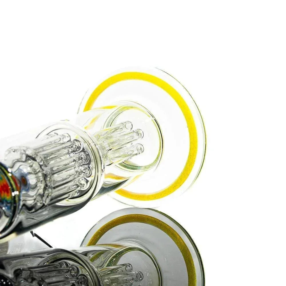 Toro Glass - Citron & Ghost w/ Rainbow Clouds Reversal 7/13 Flower Tube