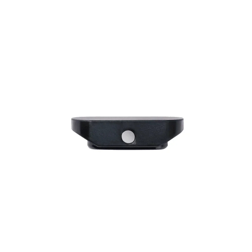 Black vaporizer accessory base with a circular hole, displayed on a plain white background