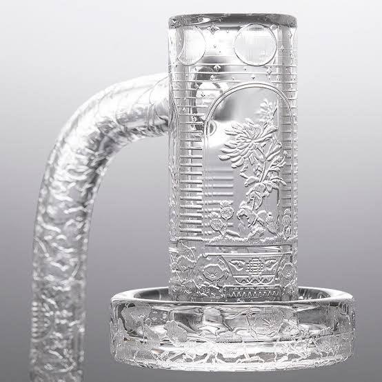 Hand-blown glass Chrysanthemum Quartz Banger by QCB