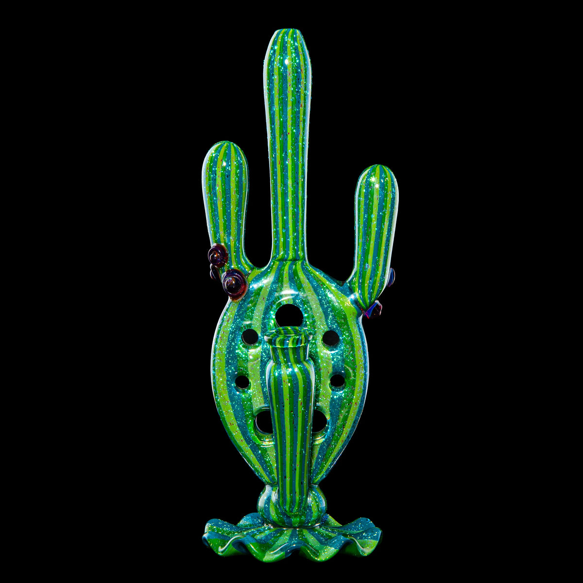 Hand-blown glass dab rig by Swiss Perc x Darby Holm