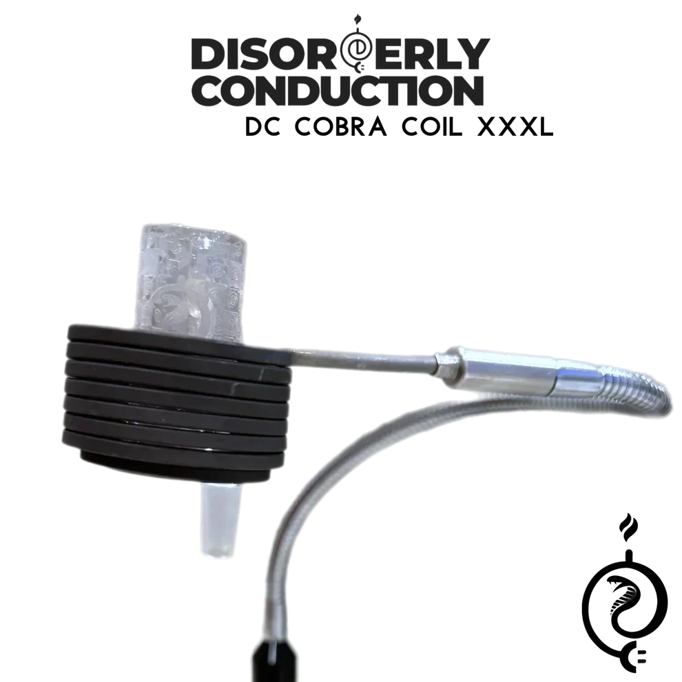 Electric titanium coil heating element with black spiral and metal hose for vaporizer