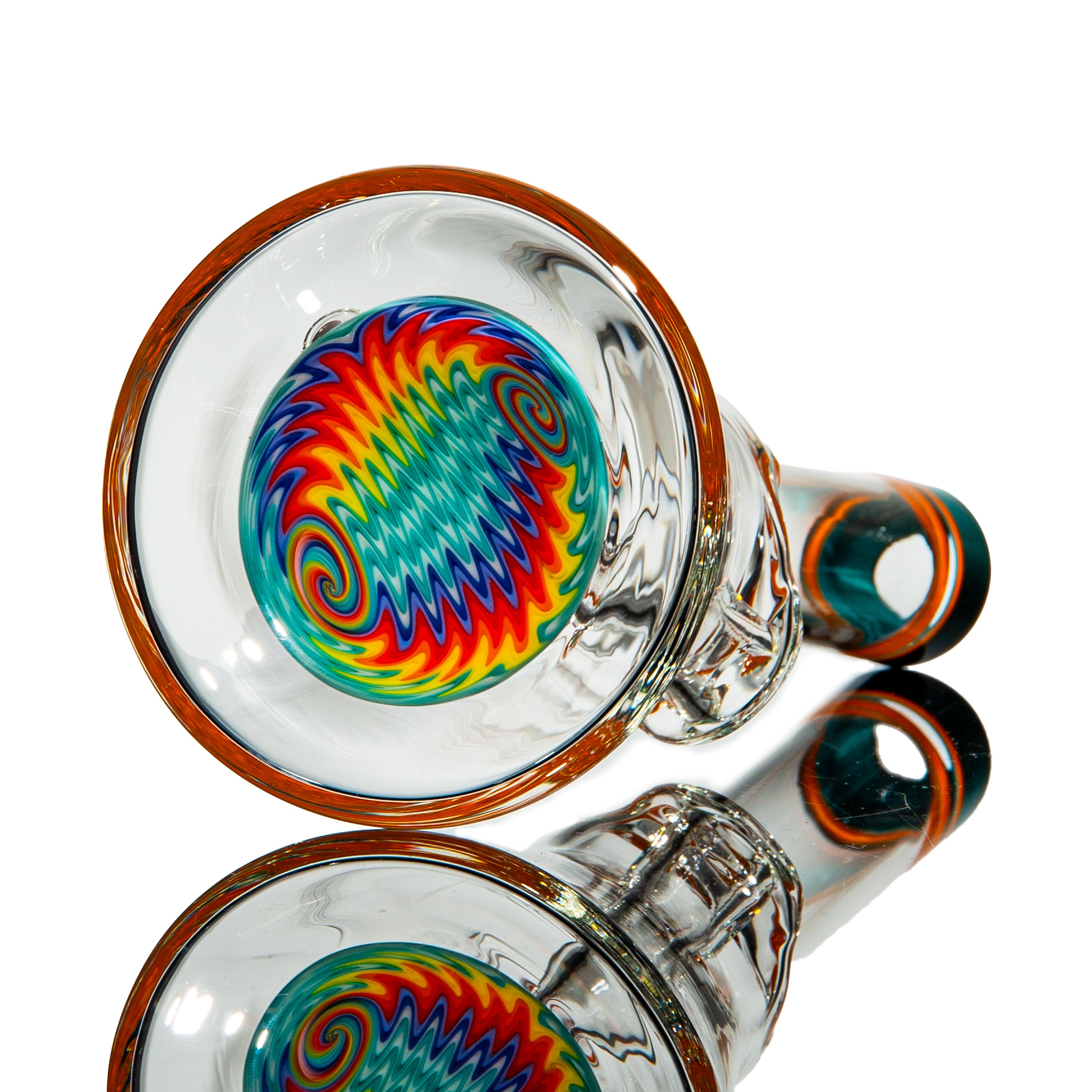 NES Glass - Teal Lip Wig Wag Mini Beaker