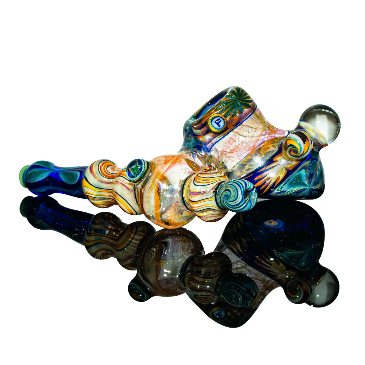 Hand-blown glass 1997 Sidecar by Freeman Corbin