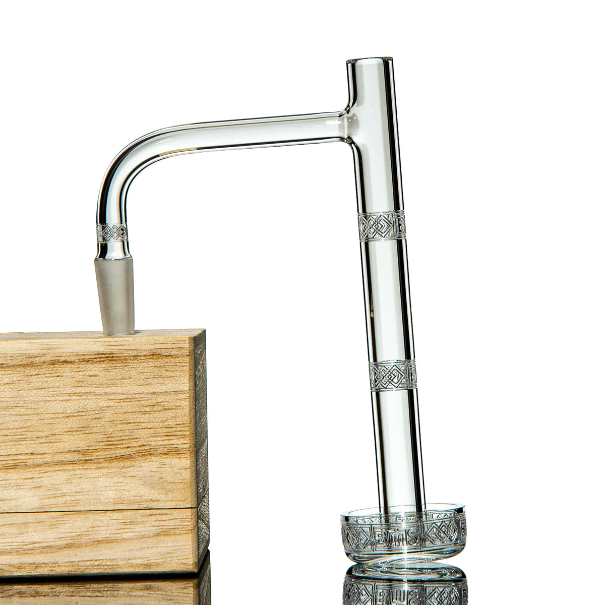 Hand-blown glass 10mm Tall Slim HSA Long Neck by Bear Mountain Studios