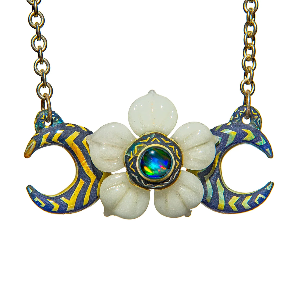 Hand-blown glass pendant by Mars Glassworks x Artist Stylie