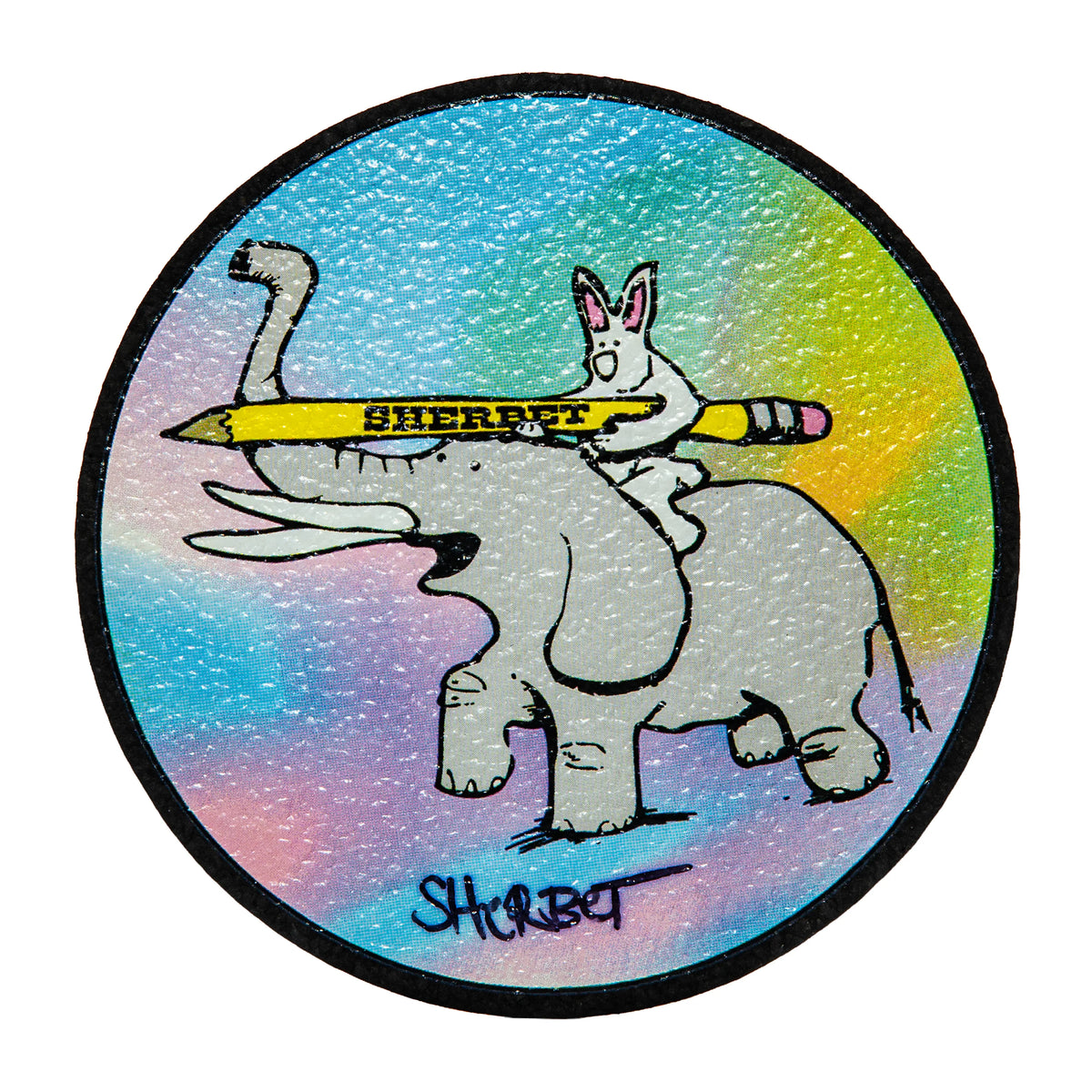 Elephant & Bunny 8" Circle silicone dab mat by Sherbet